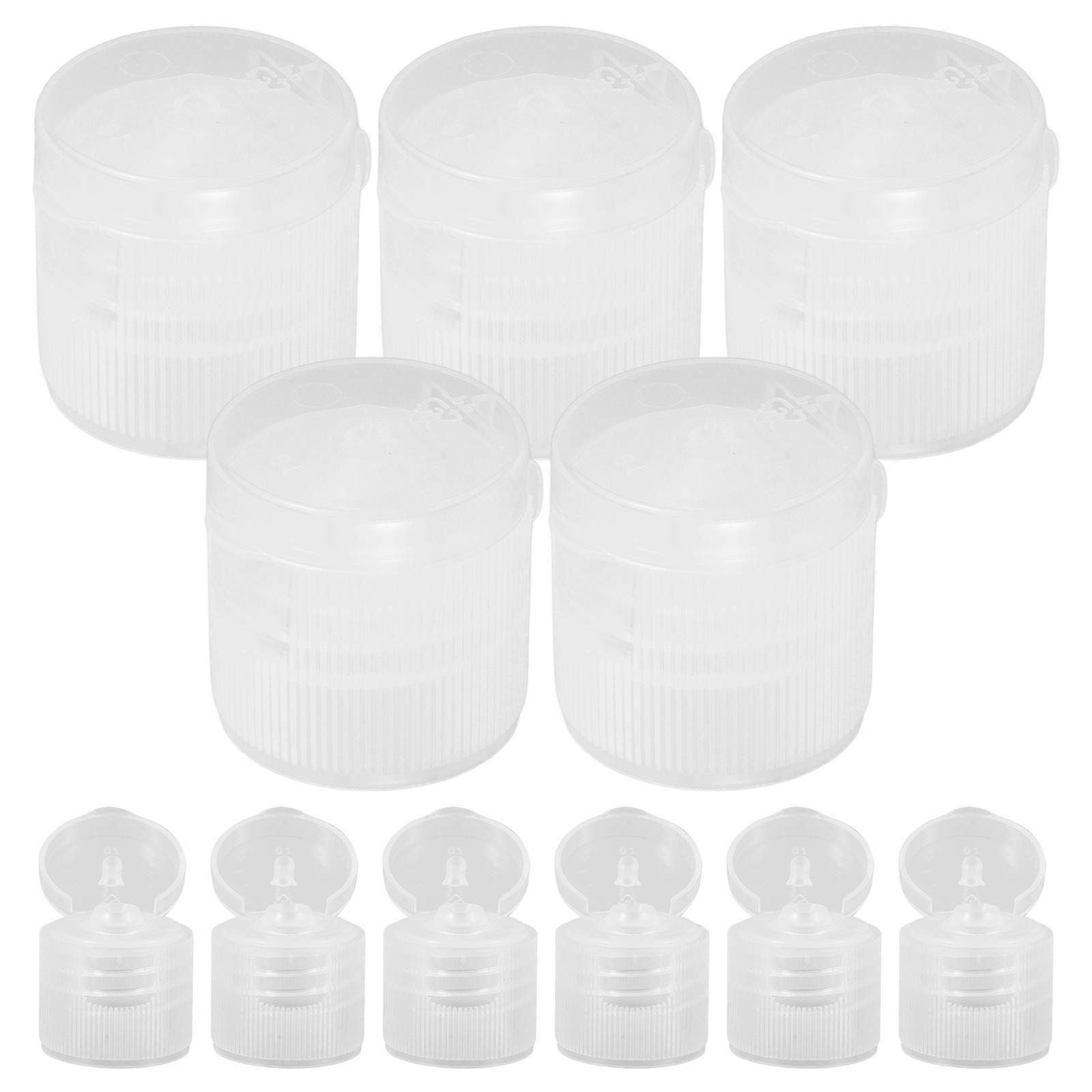 Screw-in Toothpaste Caps Plastic Travel Covers 100Pcs White