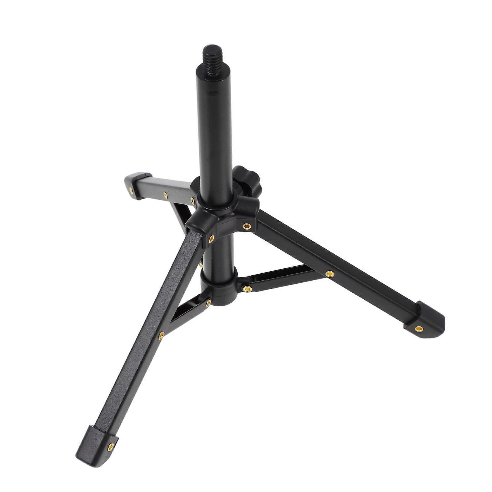 Desktop Alloy Tripod Microphone Stand Folding Desk Holder, Adjustable, Compatible with Most Microphones