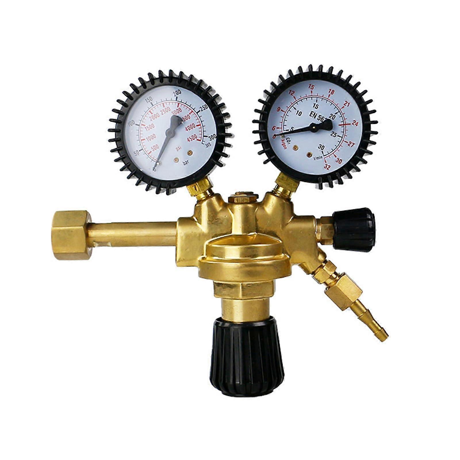 Argon CO2 Gas Regulator W21.8 HeavyDuty Solid Brass Precision Flow Control for MIG TIG Welding