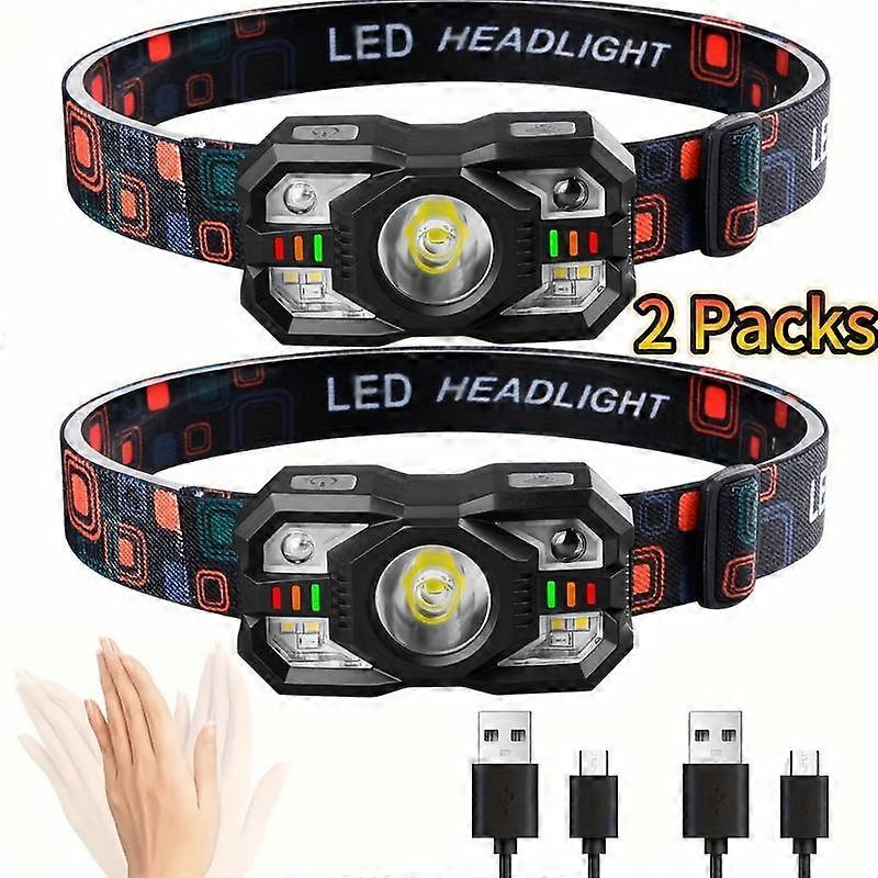 8-MODE SENSOR HEADLAMP��1200 LUMENS & 300M RANGE | MOTION ACTIVATED + RED SOS | SWEAT-ABSORBING HEADBAND | BUY 1 GET 1 FREE��PERFECT FOR RUNNI