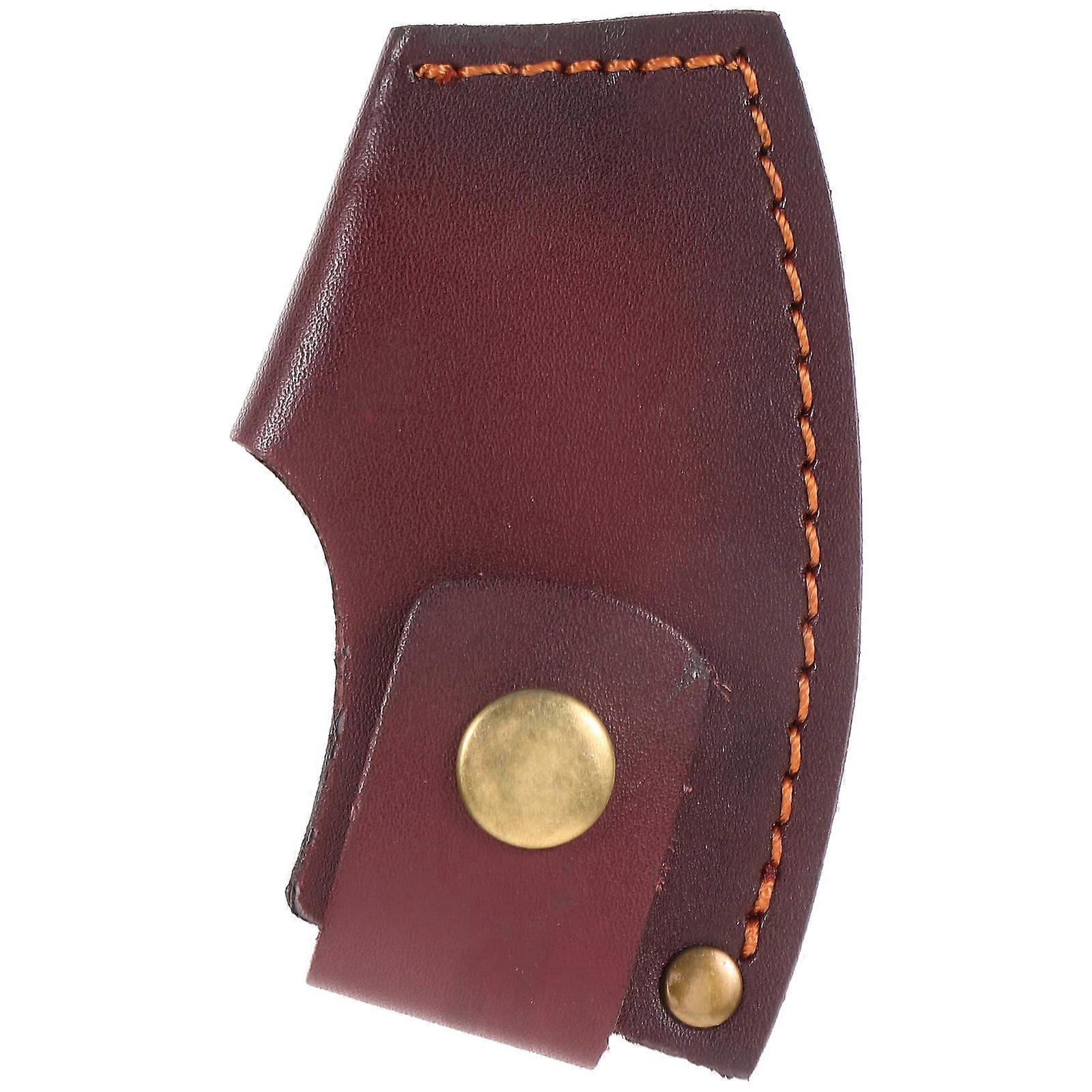 Cover for Protection Use Crafted with Durable Cowhide in Light Brown Small Size
