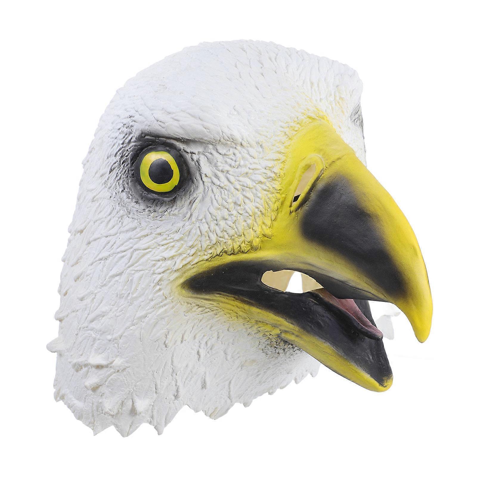 Halloween Costume Mask Eagle Head for Masquerade White