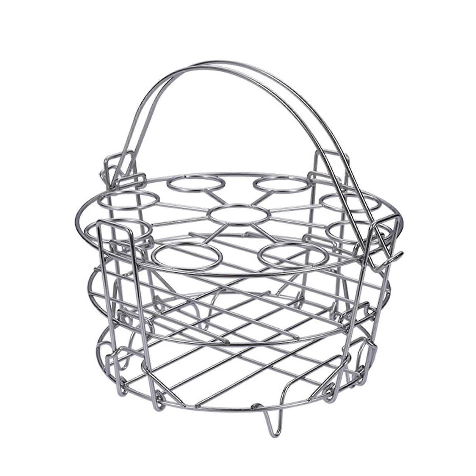 304 Stainless Steel Steamer Rack with Footed Base,  Temp Resistant, Dishwasher Safe for Cooking