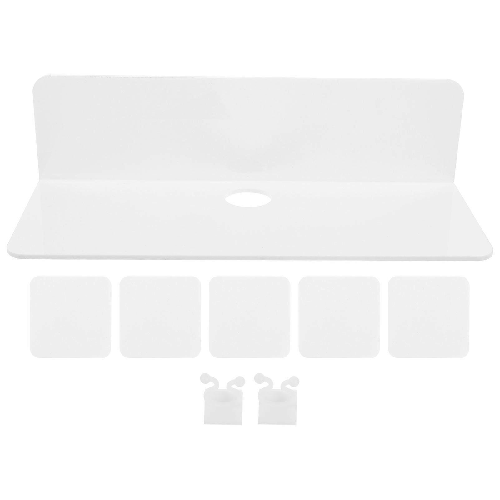 Floating Shelf Wall-Mounted Storage Stand for 1Set Acrylic White