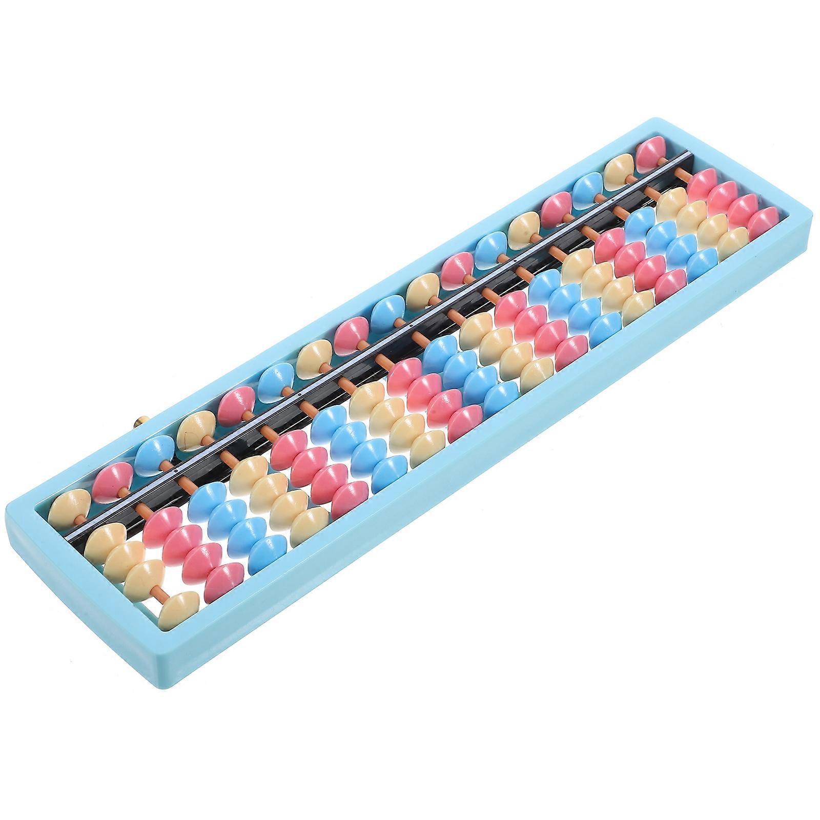 Math Bead Counter Abacus for Learning 17 Rods Plastic 5-Beads 3Pcs