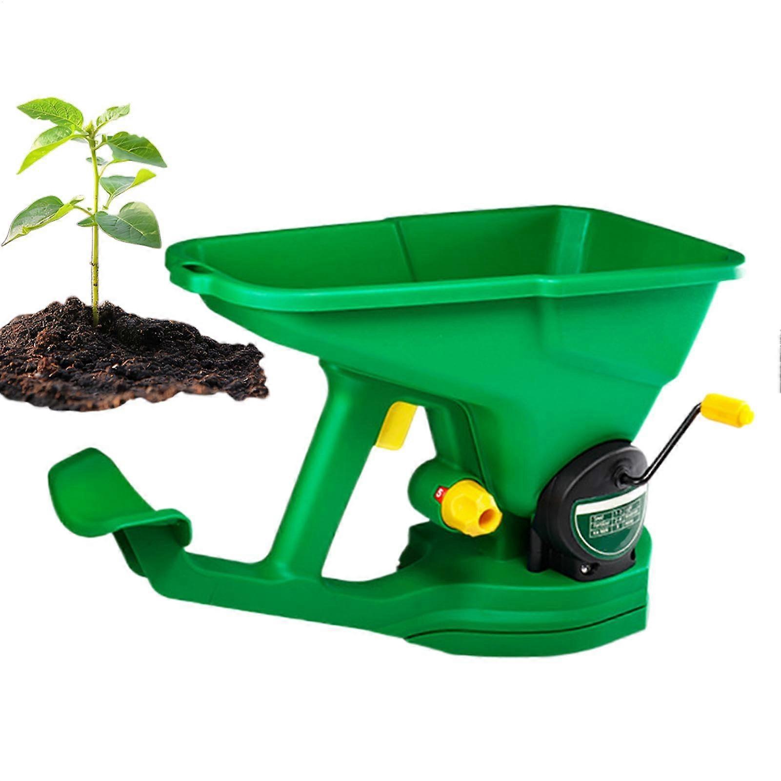 Handheld Fertilizer Spreader with Precise Nutrient Distribution and Clog Garden Use