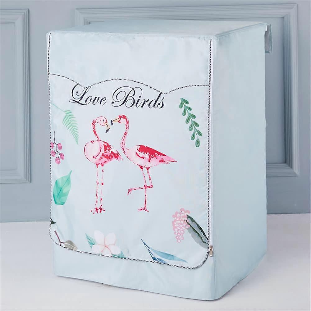 Waterproof Dustproof Front Load Washing Machine Cover Oxford Fabric Protector with Zipper Access M