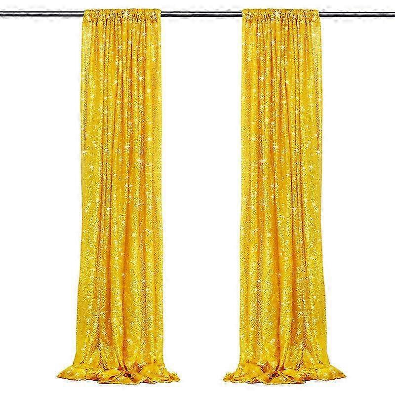 25-26 2 Pcs 2FTx8FT Wedding Sequin Party Background Drapes