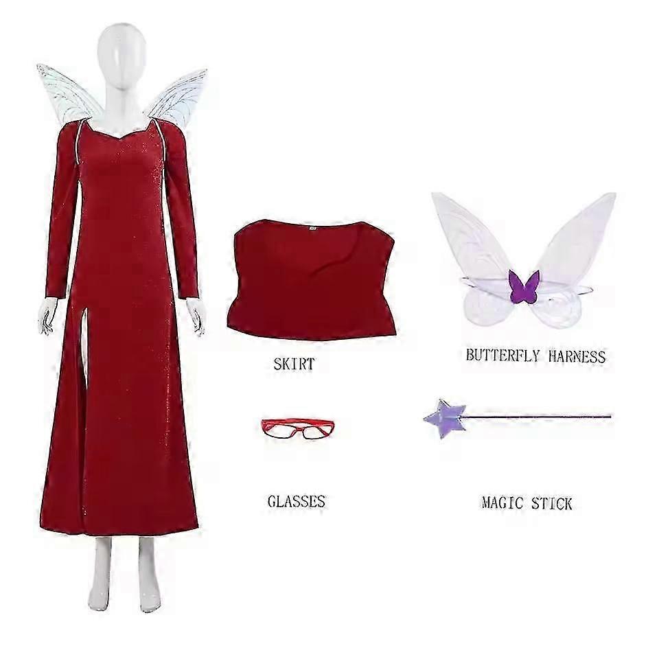 fairy godmother red dress costume Plus Size Shrek Fairy Godmother Costume for Women