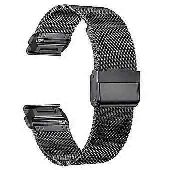 22 mm snelsluitingsband met gesp voor Garmin Fenix 8 Pro AMOLED 47 mm/8 47 mm/E 47 mm roestvrij staal