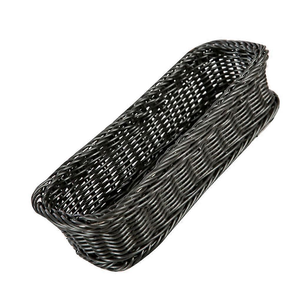 Imitation Rattan Basket Woven Plate Basket for Multi-Functional Use 1Pcs