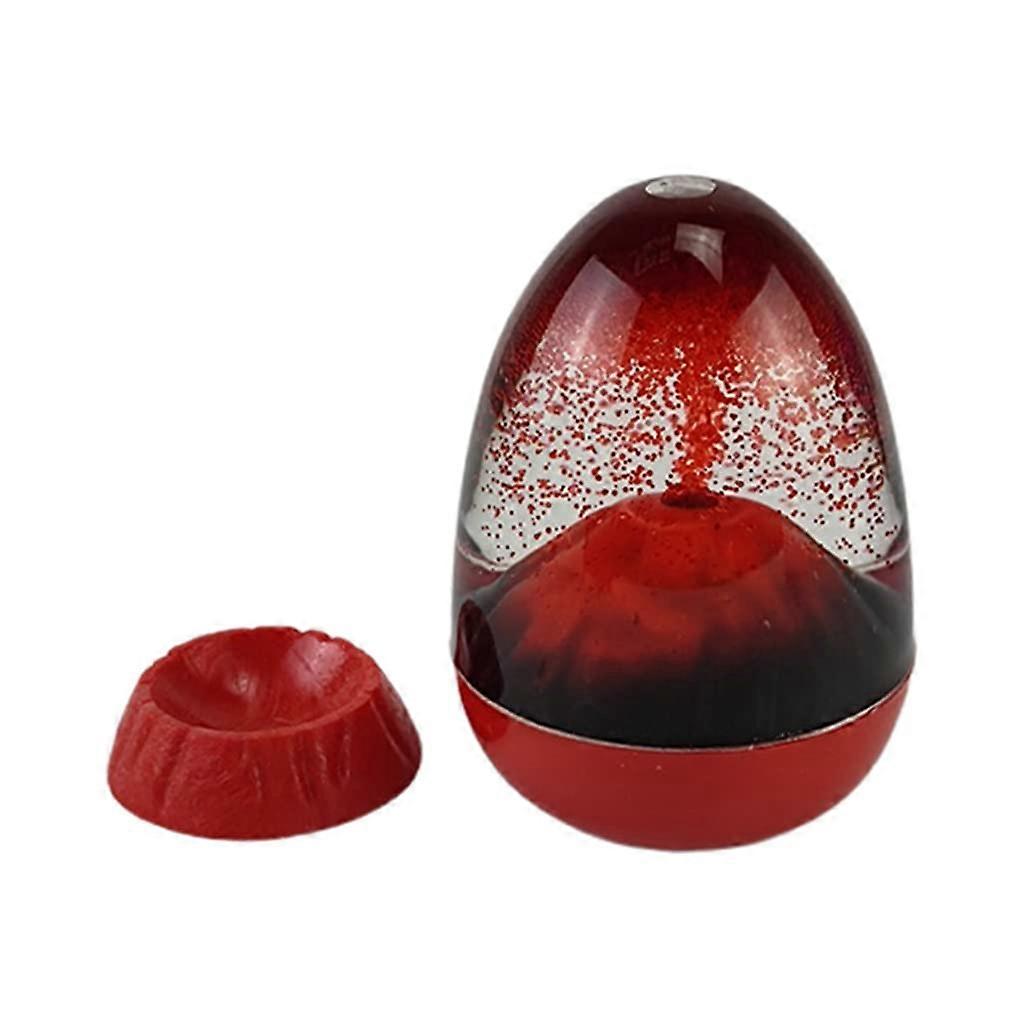 Hourglass Sand Timer with Unique Volcanic Design, Decorative Acrylic Shell and Red Sand