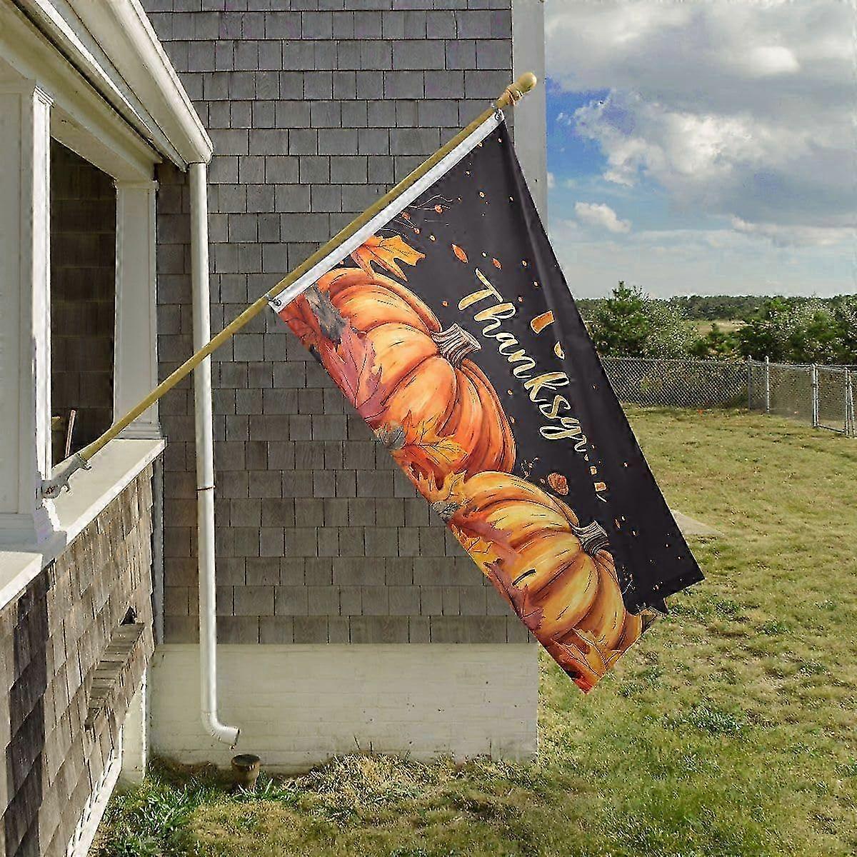 Pumpkin Fall Flag Rq 0754