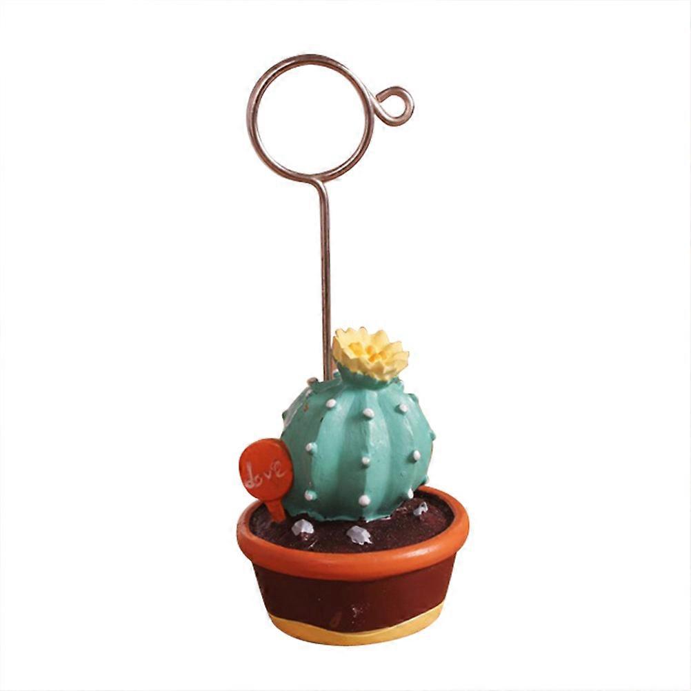 Memo Clip Succulent Plants Holder for Note Clipping with Cactus Base
