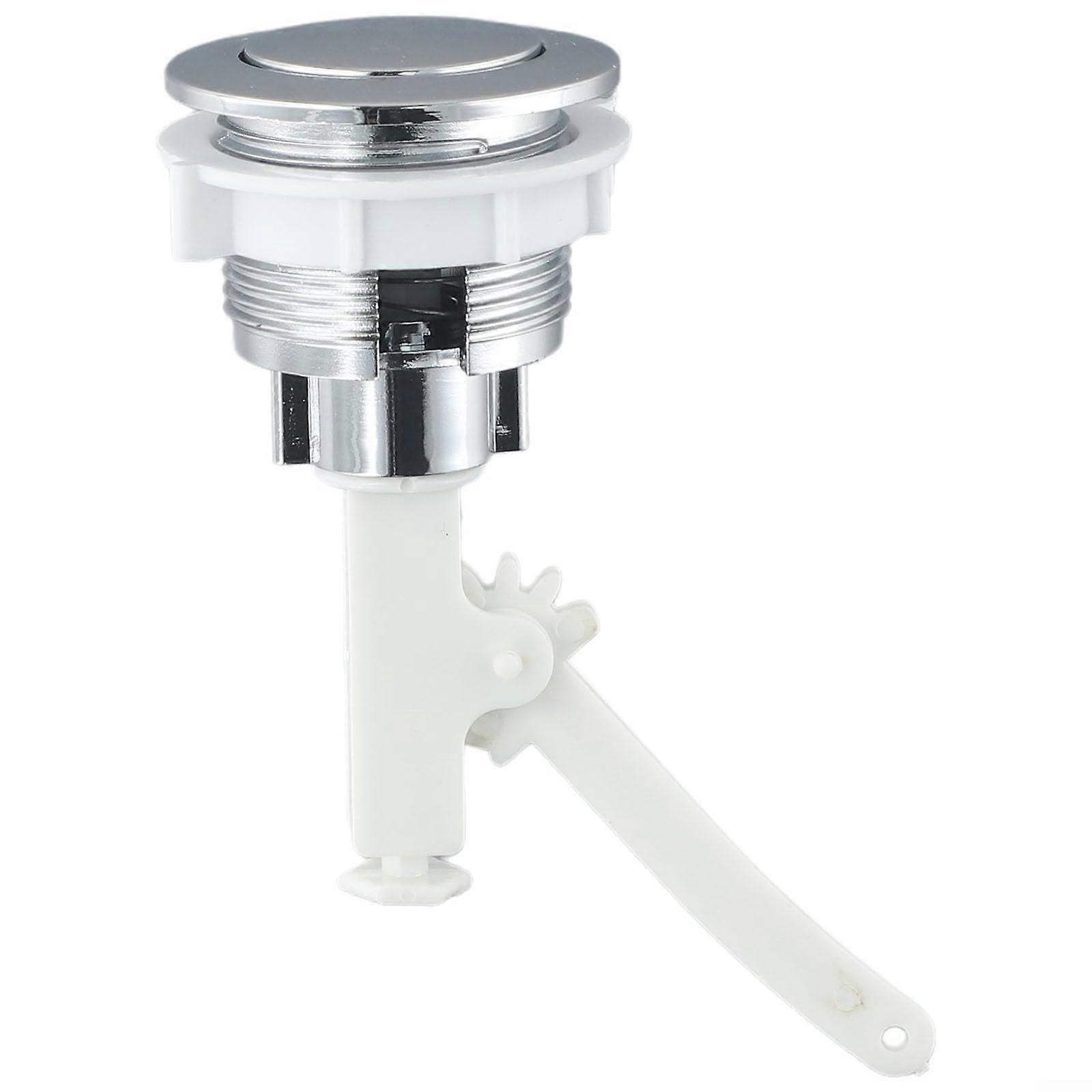 38mm Toilet Flush Button Replacement, Water Saving WC Cistern Push Button, Silver ABS Rustproof