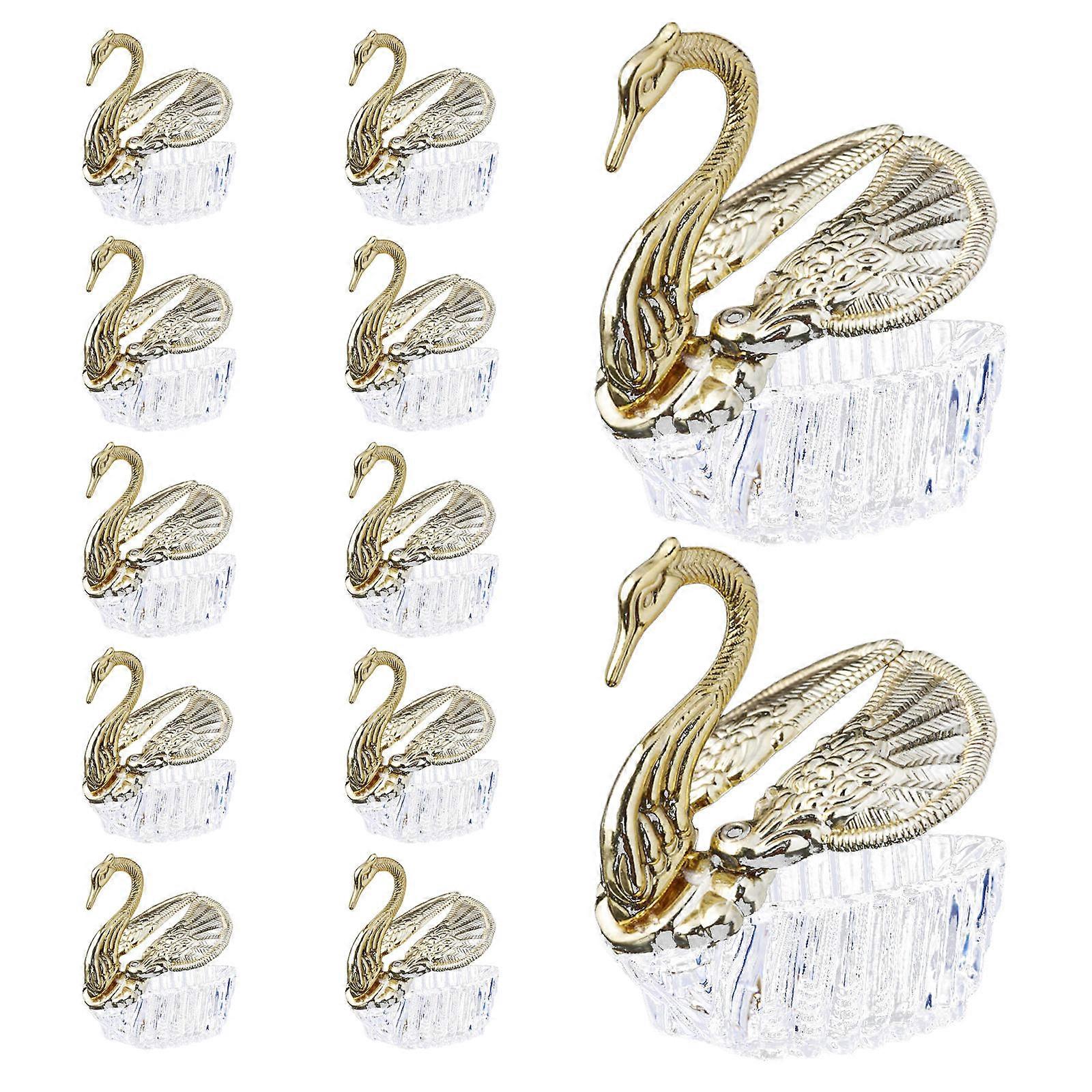 Plastic Candy Tray Swan Shape for Wedding Candy Containers 12Pcs