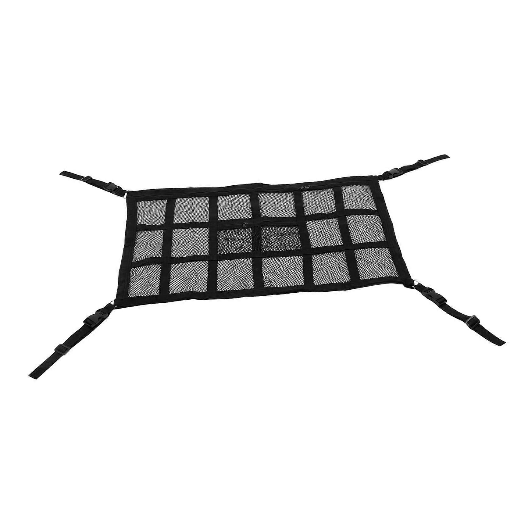 Car Roof Cargo Net Organizer with Durable Polyester Mesh, SpaceSaving SUV Ceiling Storage Bag