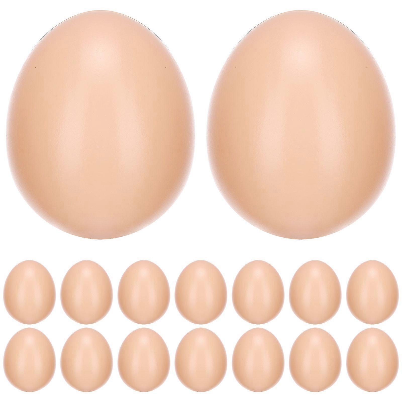 20pcs Artificial Chicken Eggs Kids DIY Easter Eggs Plastic Egg Molds Fake Eggs