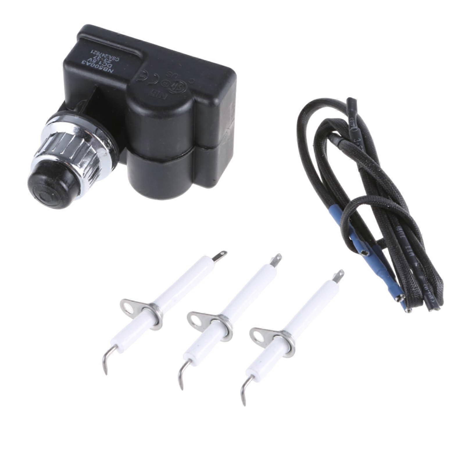 Tabletop Grill Regulator with Igniter, Durable Metal BBQ Valve for Precise Heat Control