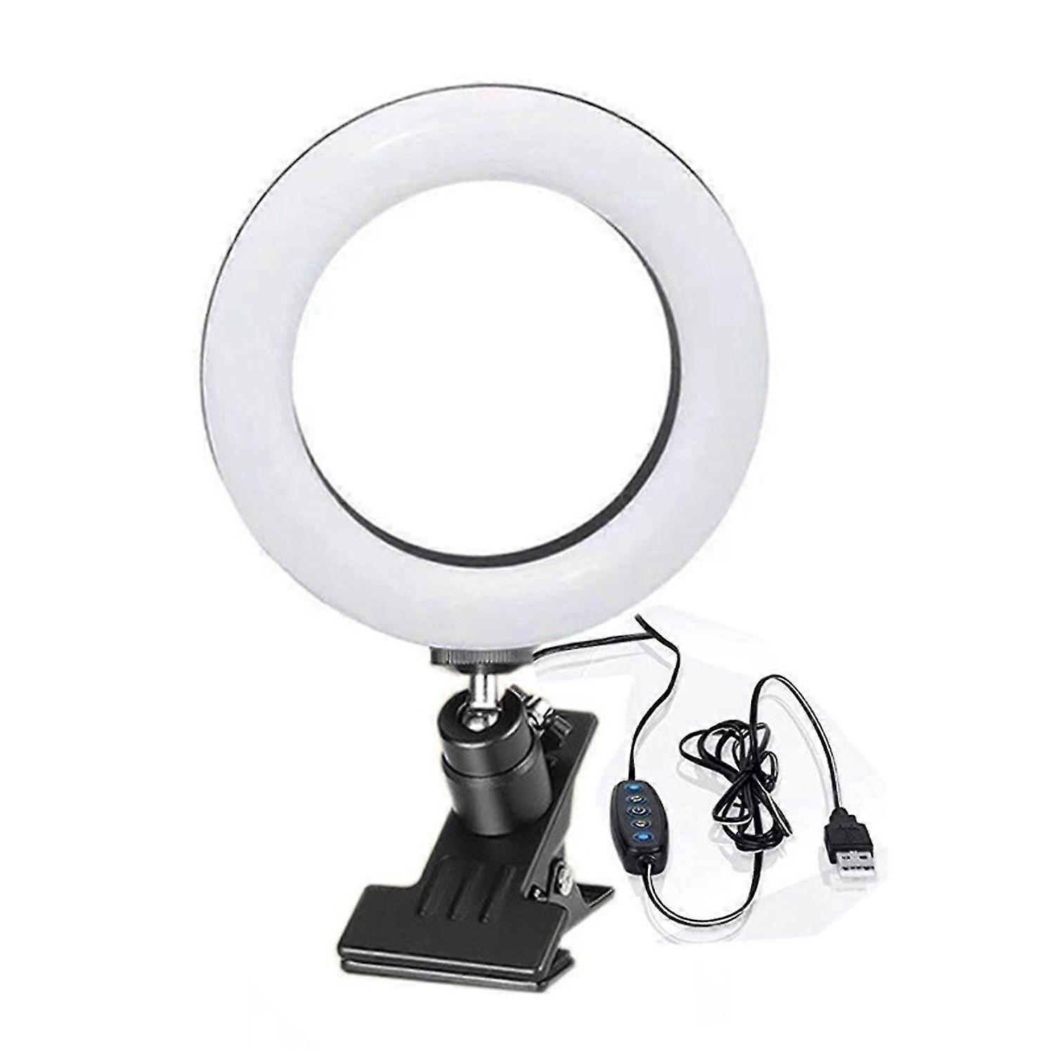 5 Modes LED Round Filling Light for Computer Adjustables Brightness Video Light for Makeup Application