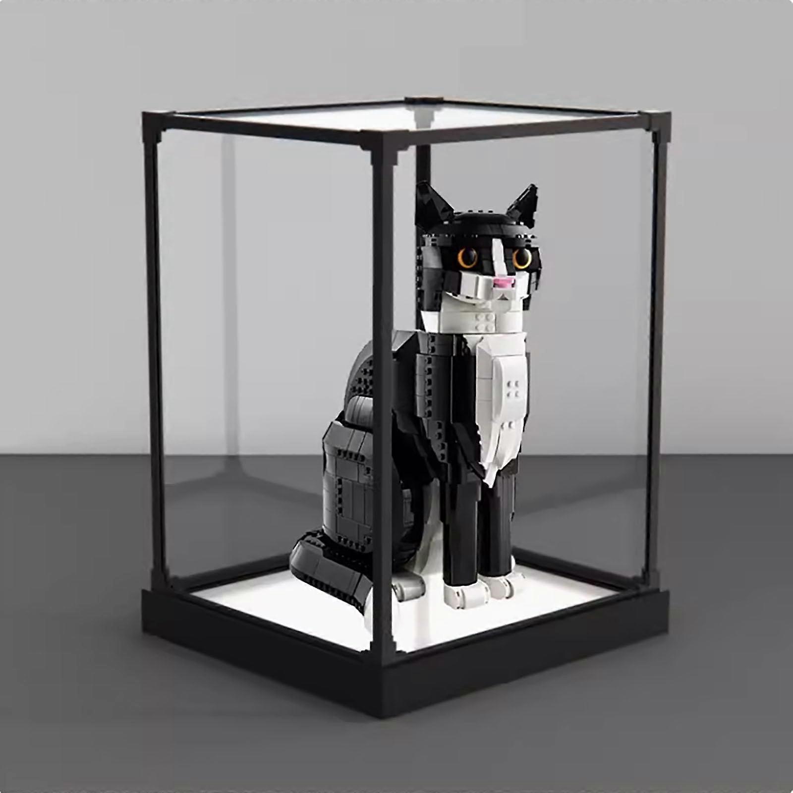 Display Case for  21349 Tuxedo Cat, Clear Acrylic Dustproof Box with Stable Design