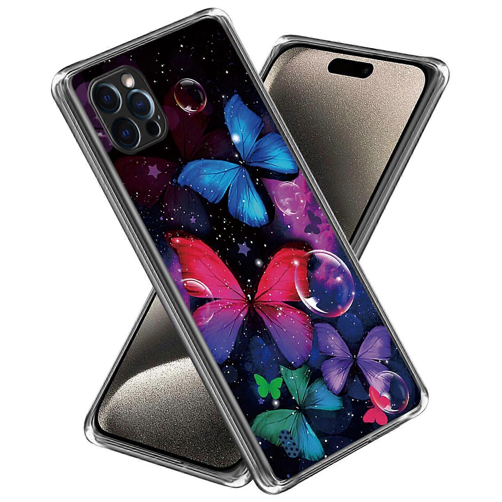 For iPhone 16 Pro Max Case Pattern Printed Shockproof TPU Phone Cover