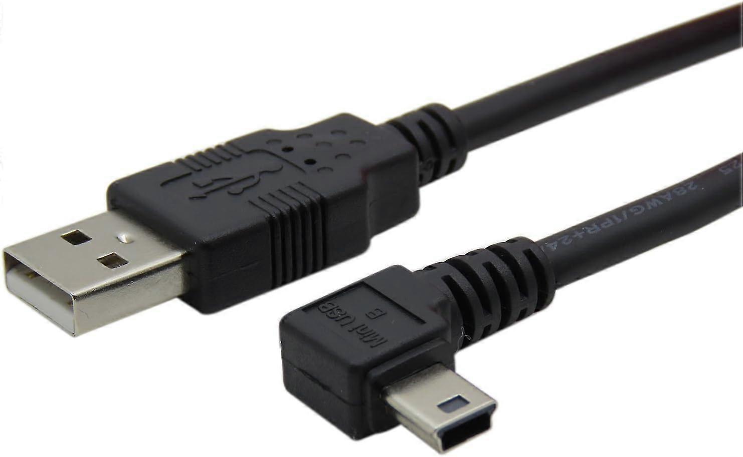 Mini USB Cable 2M Right Angle 90 Degree Fast Data Transfer and Charging for Car GPS Devices