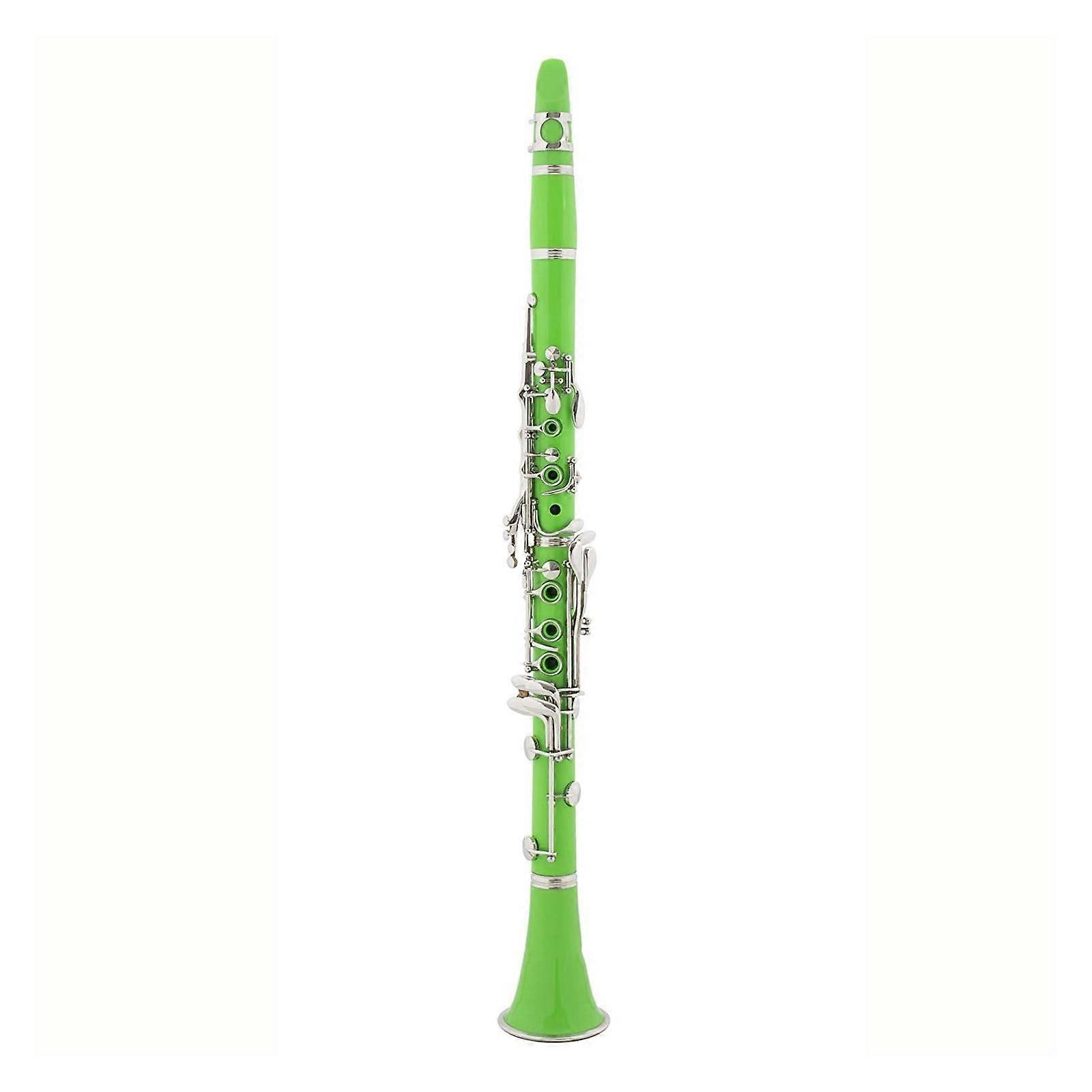 Beginner B Flat Clarinet 17 Key Set with Case for Students, Balanced Tone and Precise Key Response