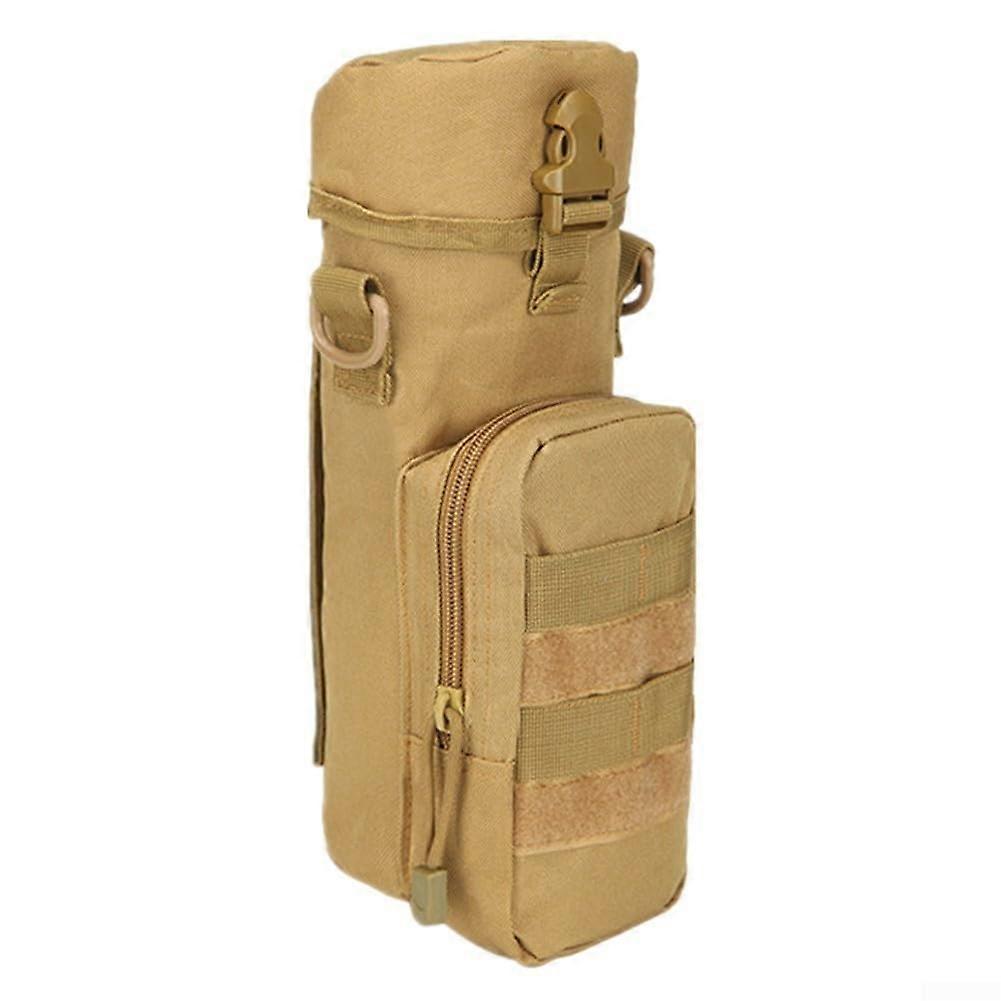 Water Bottle Holder with Adjustable Shoulder Strap Fits Most Bottles and Extra Storage Yellow