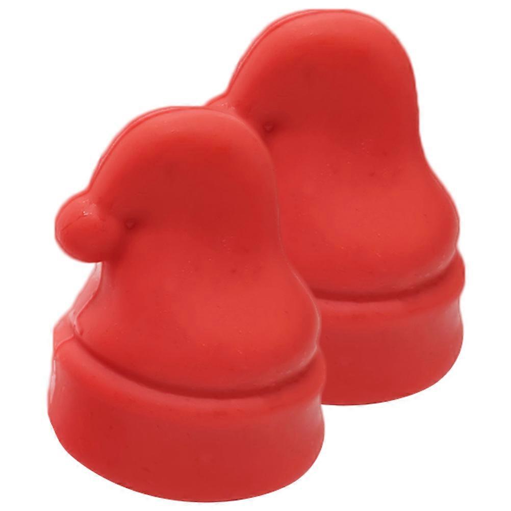 Red Silicone Stoppers for Holiday Decor 2Pcs