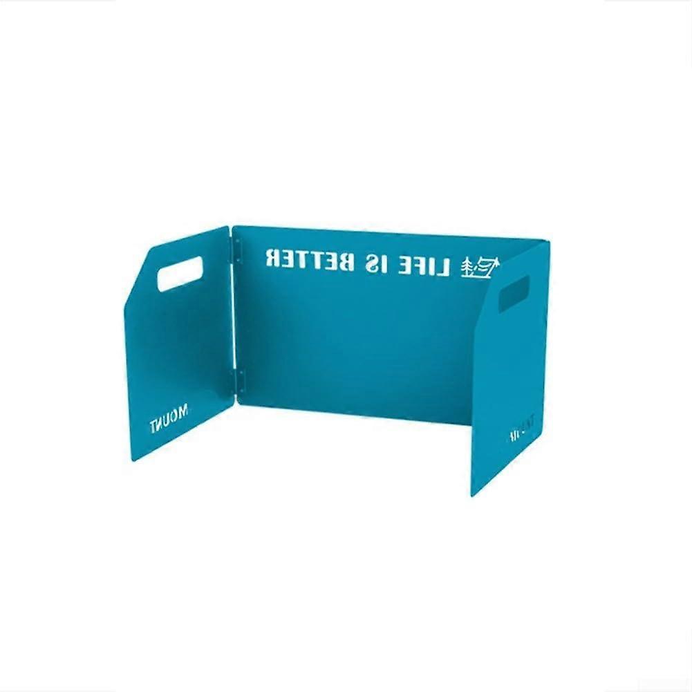 Camping Stove Windshield Foldable Windproof Cooking Shield Lightweight  Temp Resistant Black