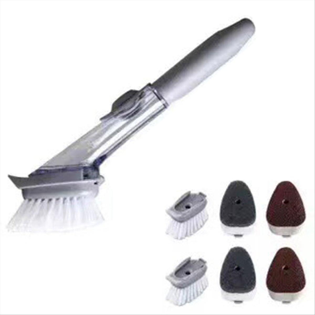 Kitchen Pot Brush Plus Liquid Pot Brush Multi-Function Bowl Brush