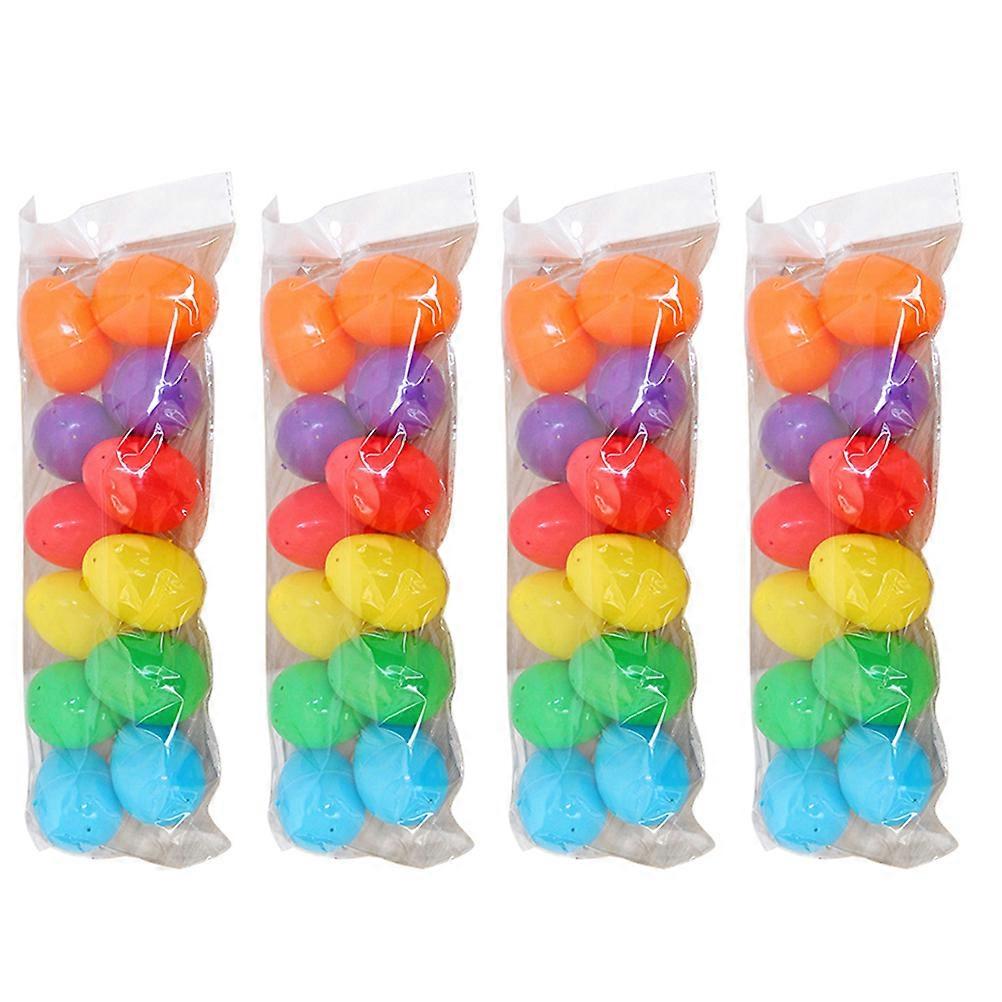 Colorful Plastic Easter Egg Shell Decoration Toy for 48Pcs