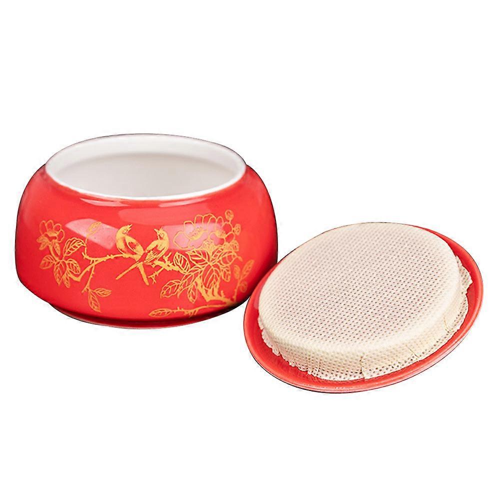 Ceramic Tea Jar for Storage Red Sealed Multi-Function Canister