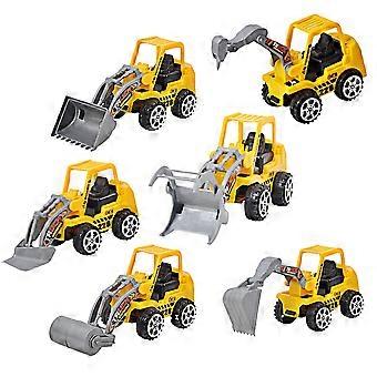 Engineering Truck Toy Plastic Excavator Model for Kids Playing 10Pcs Yellow Set