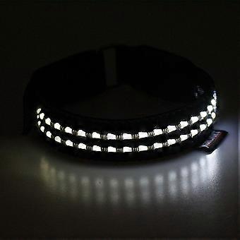 Brassard LED, 3 modes d'éclairage, fonctionne sur piles, bracelet lumineux clignotant pour la marche et la course nocturne