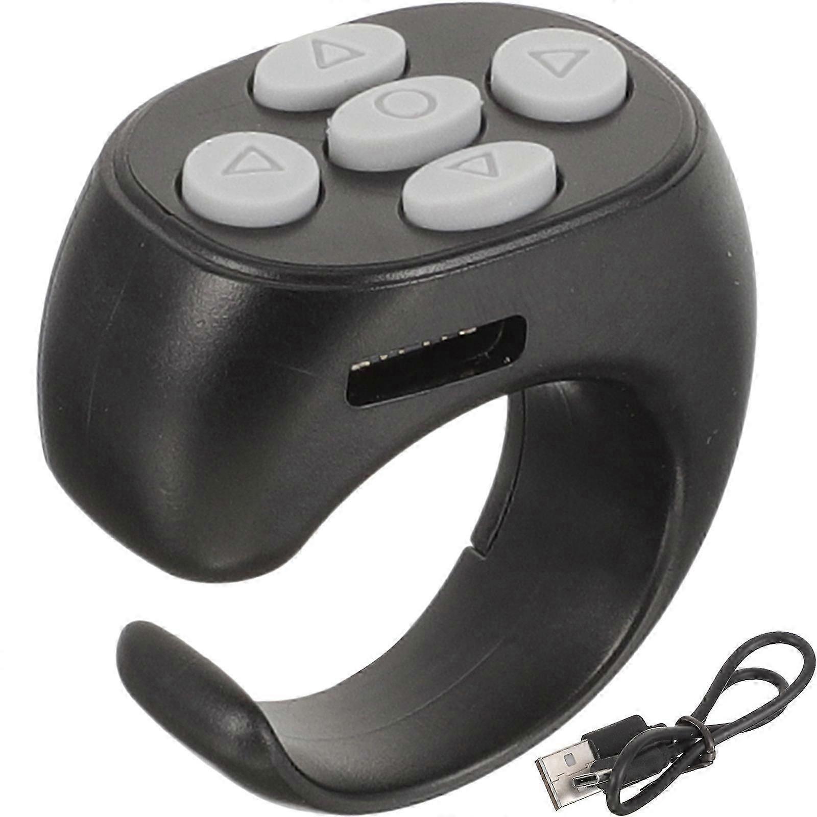 Wireless Remote Camera Shutter for Phone Use with Remote Ring Black