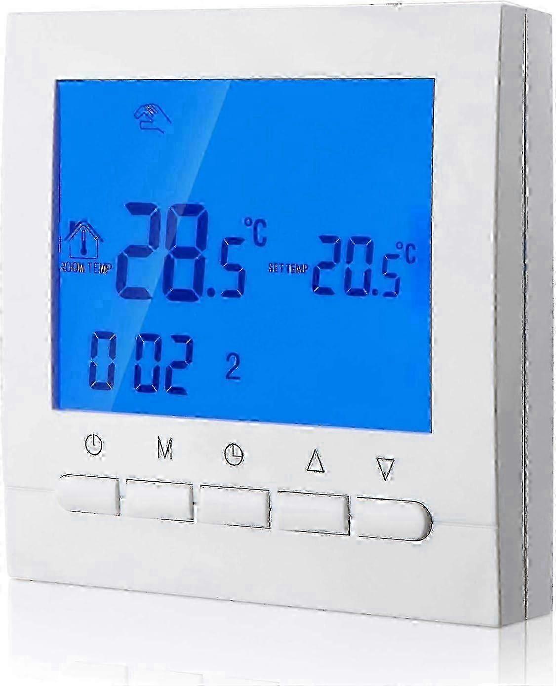 Thermostat for heating with 6-day program and 2-wire connection
