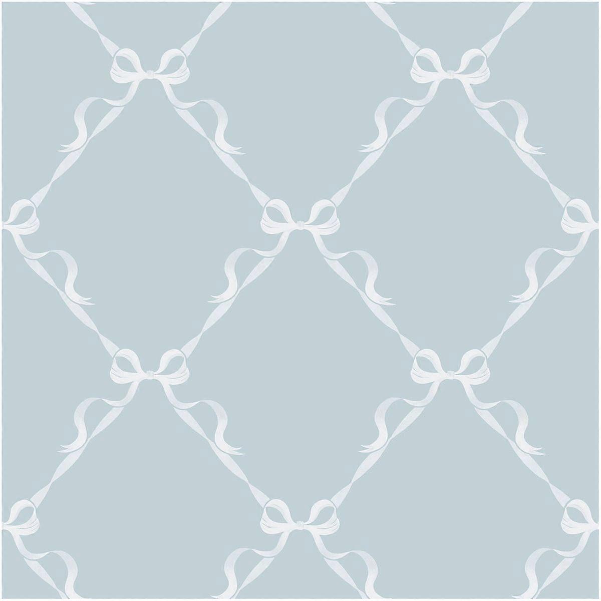 Sky Blue 'Tied With a Bow' Wallpaper