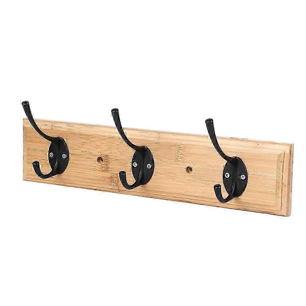 Solid Wall-Mounted Hat Rack, 3-Hook Coat and Towel Organizer