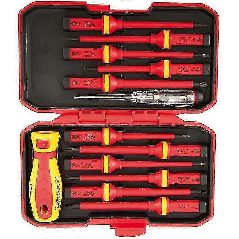 Insulated Screwdriver Set 13pcs 1000V Magnetic Manual Kit with Interchangeable Bits