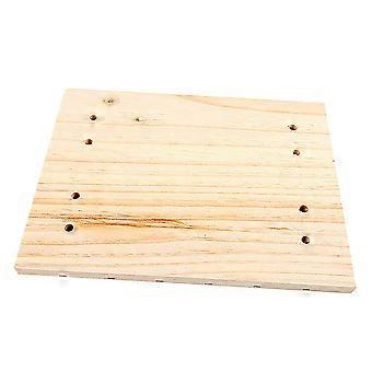 Houten slijpmat voor konijnenpoten, klauwslijpplank voor huisdieren, 1 stuk, kaki kleur