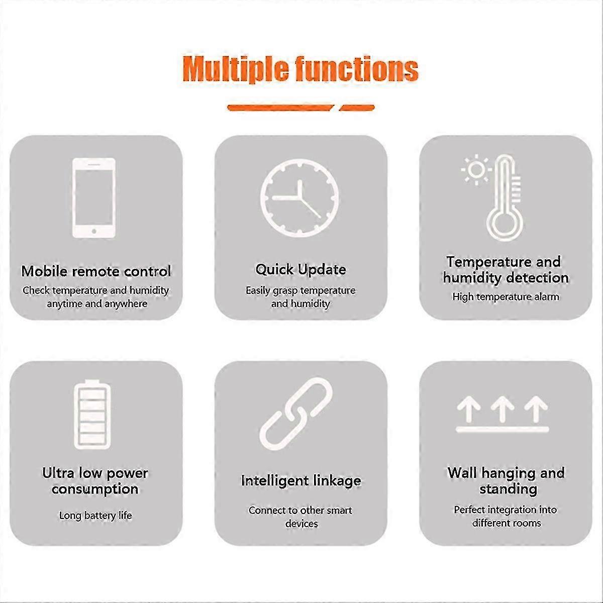 Tuya ZigBee Smart Temperature & Humidity Sensor, Mini Temperature Humi