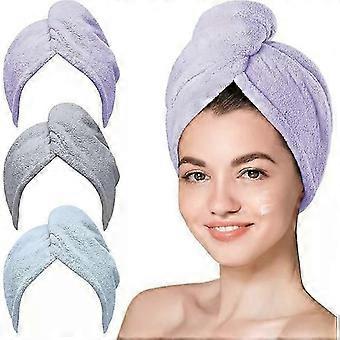 Microfiber Towel, Super Absorbent, 3-Pack, Wet Hair Care Turban