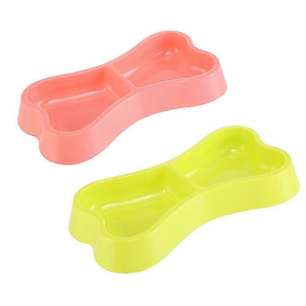 Plastic Bone Shape Feeder for Pet Feeding Green