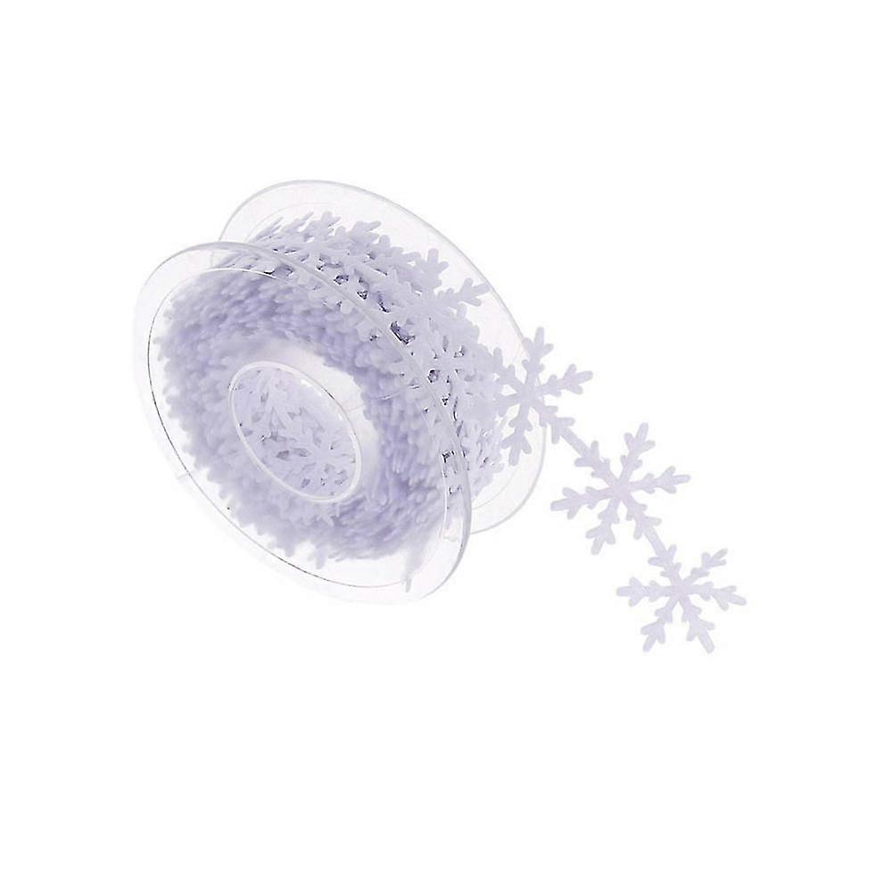 Christmas Snowflake Embossed Ribbon 2 Rolls Set