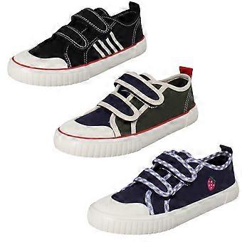 Childrens Unisex Startrite Canvas Trainers Tide - Khaki/Navy Canvas - UK Size 12F - EU Size 30.5 - US Size 13M