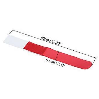Adjustable Ski Strap Fasteners, 6 Pack Carrier Straps for Skis and Poles, 45cm x 5.5cm, Red