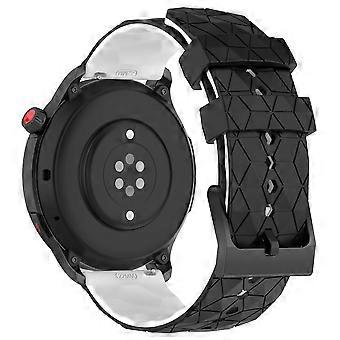 For Samsung Galaxy Watch 5 40mm/44mm/Huawei Watch GT 42mm/46mm Football Pattern Silicone Watch Strap