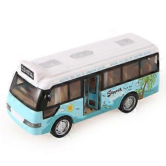 Kids Boys Girls Simulation Bus Toys Model With Sound & Light And Opening Doors Vehicle Toy